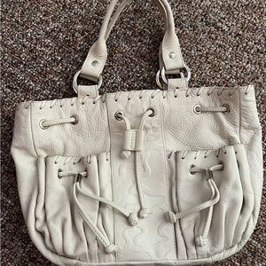 TOUS Ivory Leather Handbag